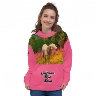 California Red Sheep Shear Perfection Ranch Unisex Hoodie 6 Brink Pink