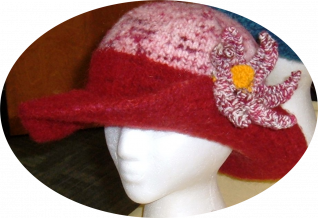 Hand Knit & Felted Wool Hat
