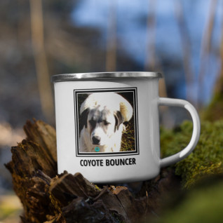 Coyote Bouncer, Anatolian Shepherd Dog Enamel Mug